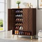 House & Wisdom Walnut, solid wood shoe storage