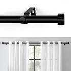 SERENA 48 -86 WINDOW CURTAIN ROD WITH CONTEMPORARY CAP FINIAL
