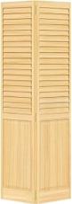 Kimberly Bay Louvered Wood Unfinished Plantation Bi-Fold Door