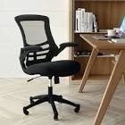  jayetta mid black mesh swivel ergonomic office chair with flip up 
