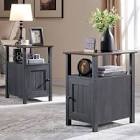 Willkie Farmhouse, nightstand set in table with charging station