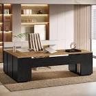 85.8" L shaped executive desk