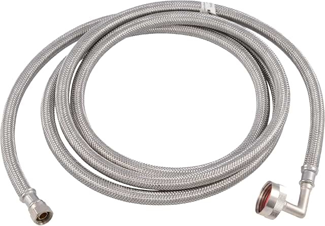 EASTMAN 8-ft 3/8-in Compression Inlet x 3/4-in Hose Thread Outlet Braided Stainless Steel Dishwasher Connector