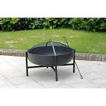Origin 21 Fish bowl black finish fire pit, 28" x 28" x 21". dented