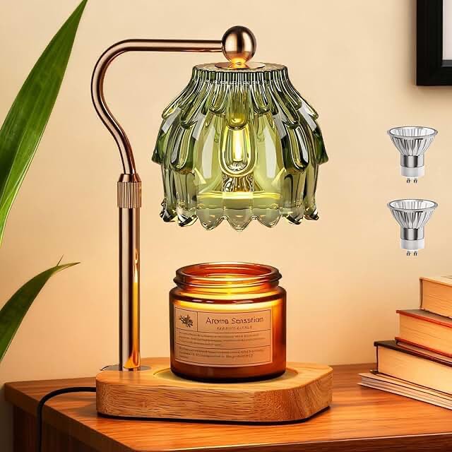Small Green Candle Warmer Lamp