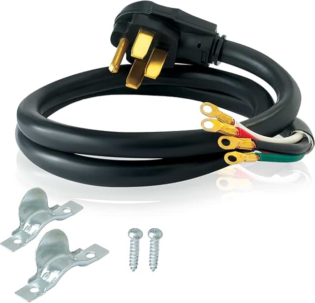 5' power cord 4 prong wire