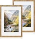 24 x 16" natural wood frames, two count