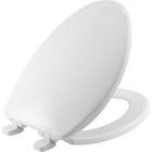 Mayfair Slow Close Elongated White Plastic Toilet Seat