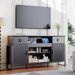 70" Fluted TV stand with charging station