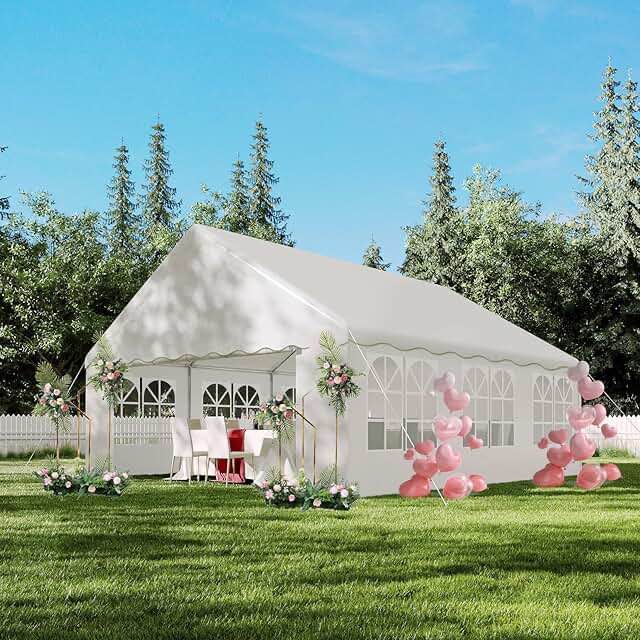 20'x20' White Party Tent, incomplete 