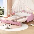 Twin, extending daybed with LED light, color pink rose, ncomplete