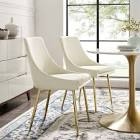 Shivani set of 2 chairs with gold legs