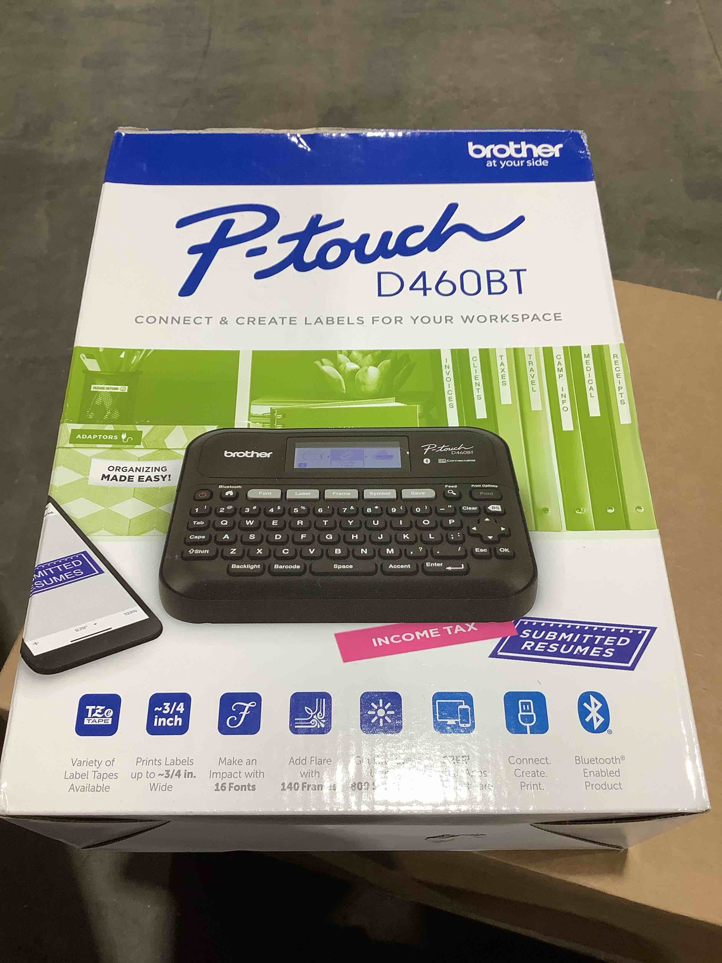 Brother - P-touch PT-D460BT Wireless Label Printer - Black