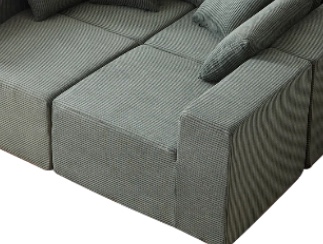 Riaan modular sectional sofa gray