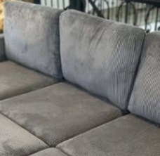 Nolany gray corduroy, single middle seat