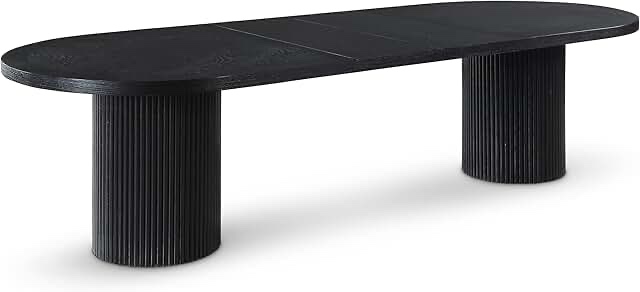 Meridian Furniture 741black-t fluted Table Base, 2 boxes