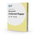 Quill Brand 30% Recycled Colored Multipurpose Paper, 20 lbs, 8.5 x 11, Canary Yellow, 500 sheets/Re