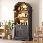 70 inch high by 31.4 inch wide arched dining hutch, incomplete 