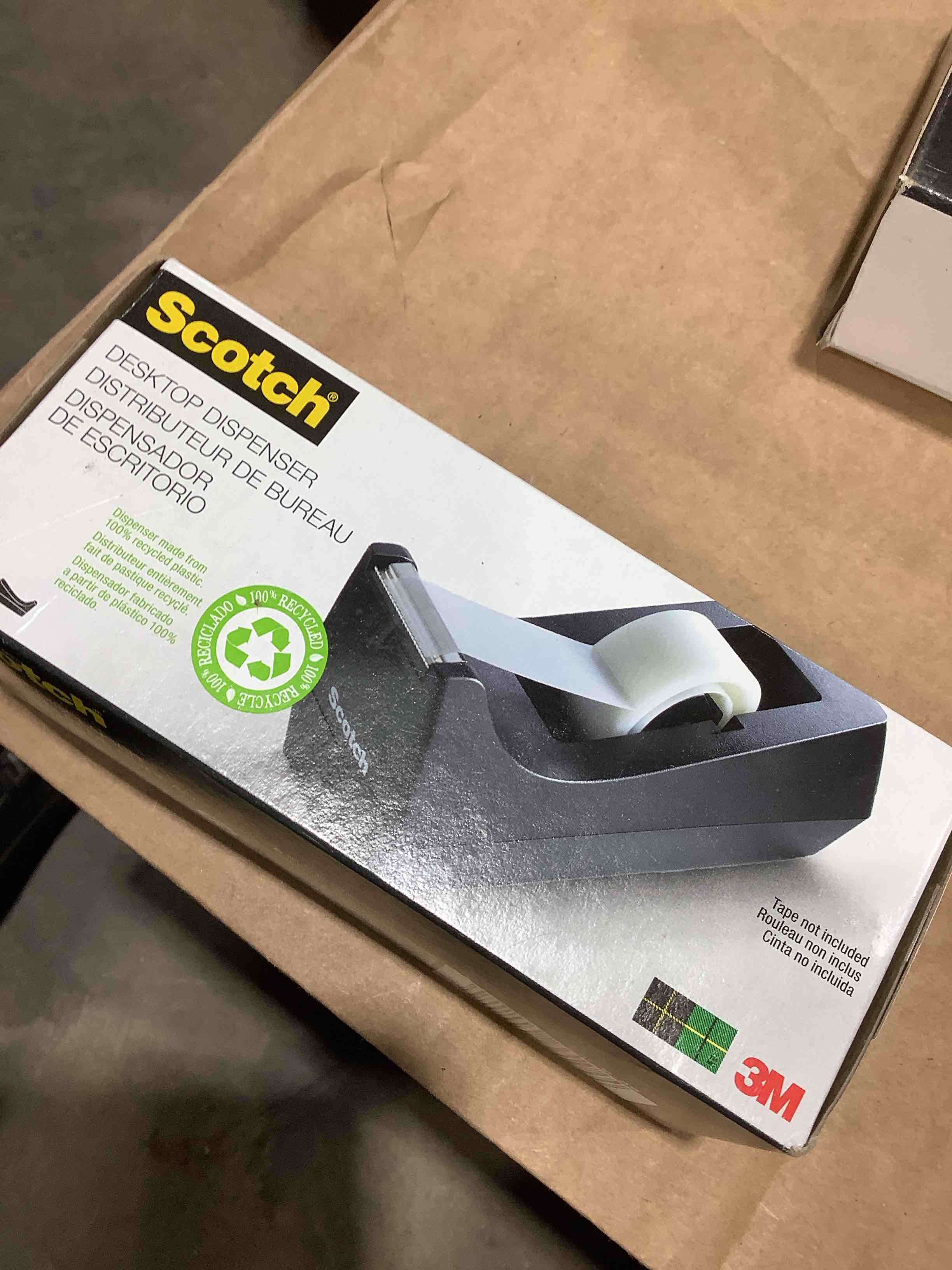 scotch desktop adhesive tape dispenser  black  2.7 in x 2.7 in x 6.4 in