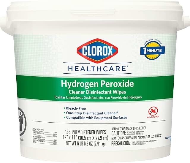 Clorox Healthcare Hydrogen Peroxide Disinfectant Wipes  185 Count
