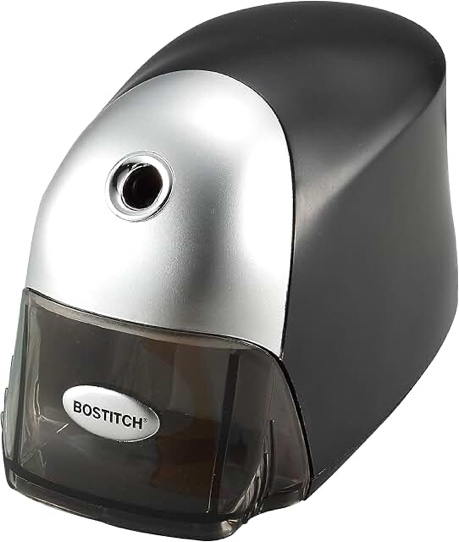Bostitch Office QuietSharp Executive Heavy Duty Electric Pencil Sharpener for 65% Faster Sharpening and 6x Longer Cutter Life - Colored Pencil Compatible  Black