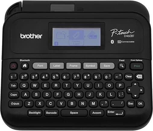 brother - p-touch pt-d460bt wireless label printer - black