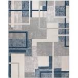 Eden Abstract Geo Blue area rug, 8'9"x13'1"