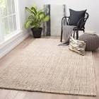 Caman Jute Sisal Area rug in white brown tan