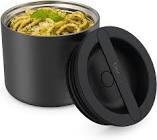 bentgo stainless steel bowl  carbon black triple layer insulation meal food storage jar