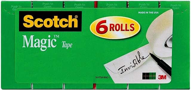 Scotch magic tape, six count