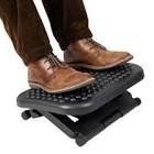 mind reader - foot rest, under desk at work, ergonomic, height adjustable, office, plastic, 17"l x 13"w x 6.25"h - black