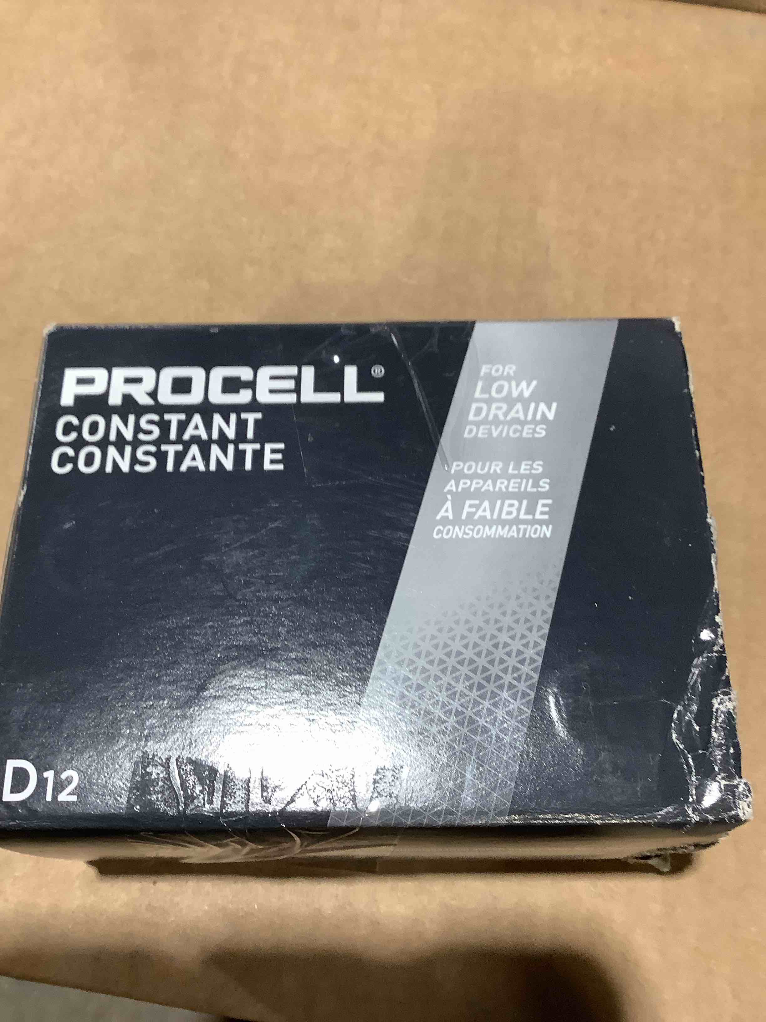 duracell procell alkaline d batteries 12/box
