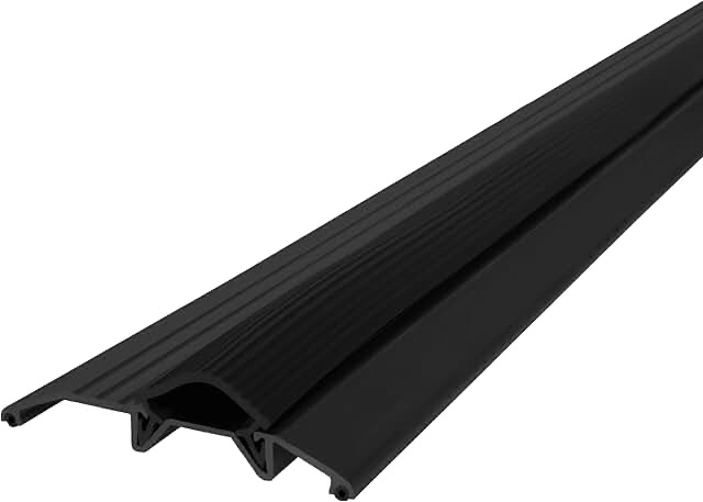 M-D Building Products 11821 3-3/4 in. x 3/4 in. x 36 in. Black Aluminum and Vinyl Heavy-Duty Low-Profile Threshold