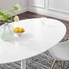 Brittani Oval Solid wood whit table top only