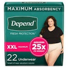 Depend 22 underwear XXL