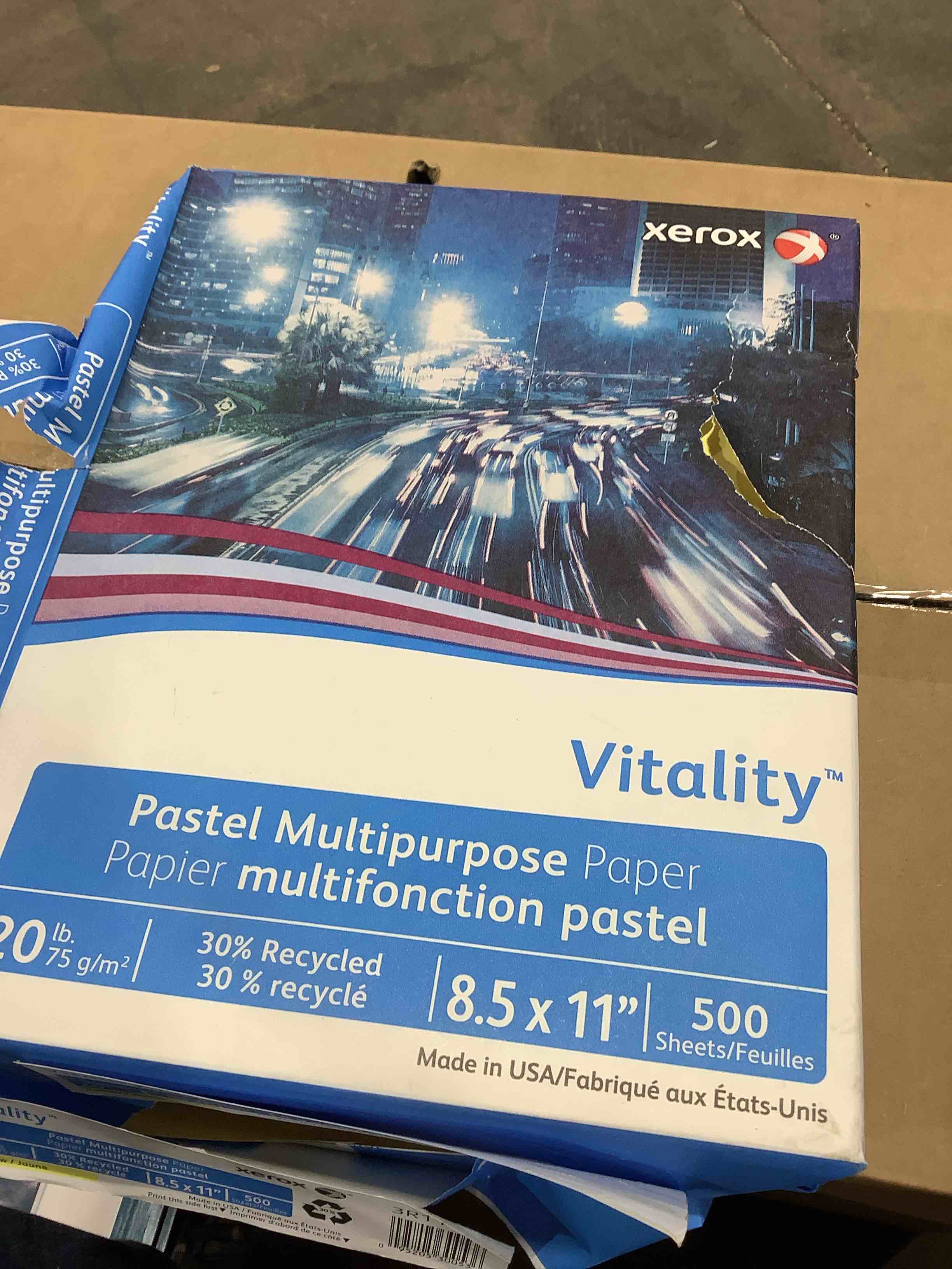 Condition photo showing Good Condition for Xerox Vitality Pastel Yellow Multipurpose Paper 8 1/2 x 11 Yellow 500 Sheets/RM 3R11053