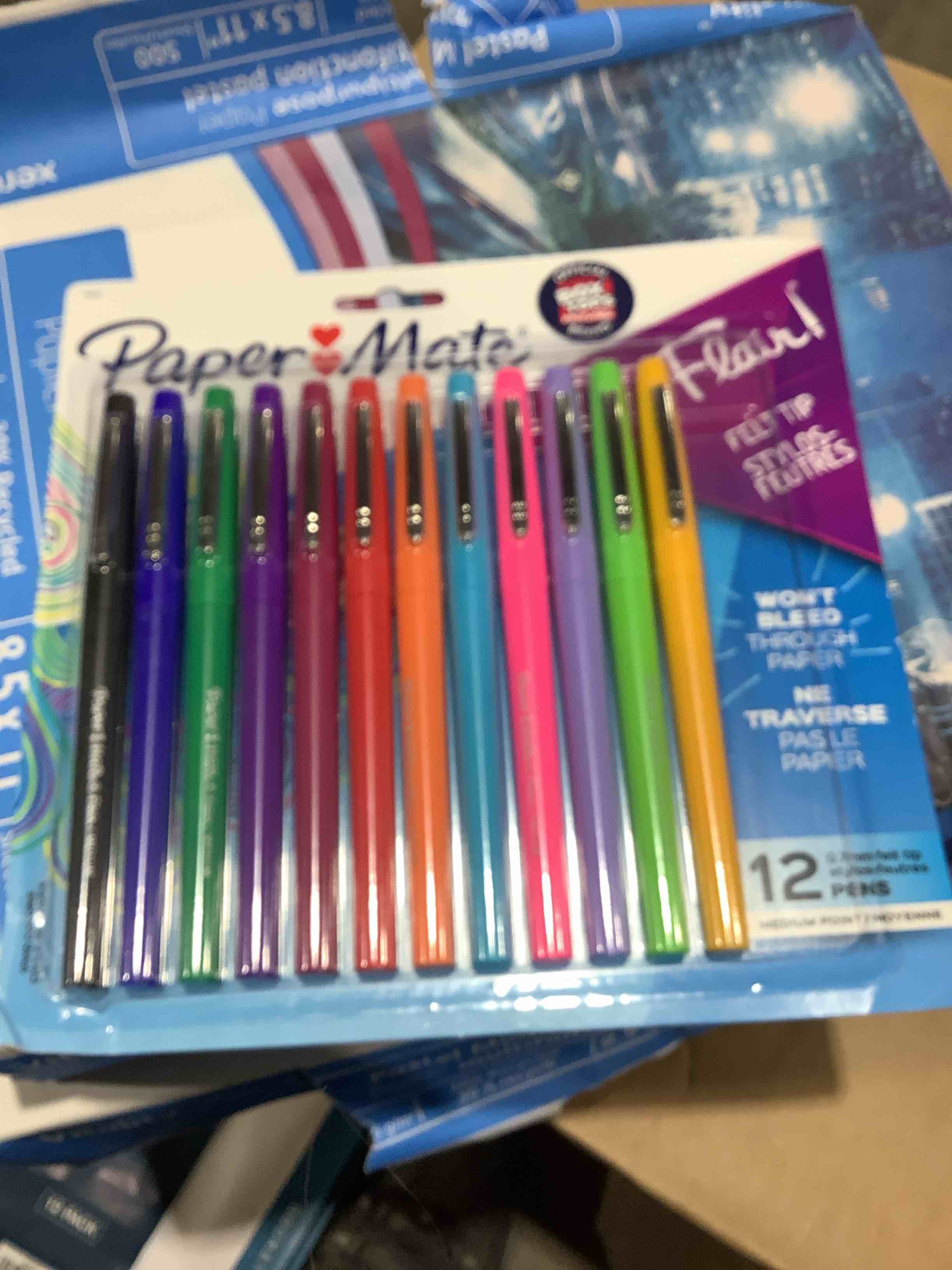 Condition photo showing New/Like New for Paper Mate Flair Felt Tip Pen Set  0.7mm  12 Count