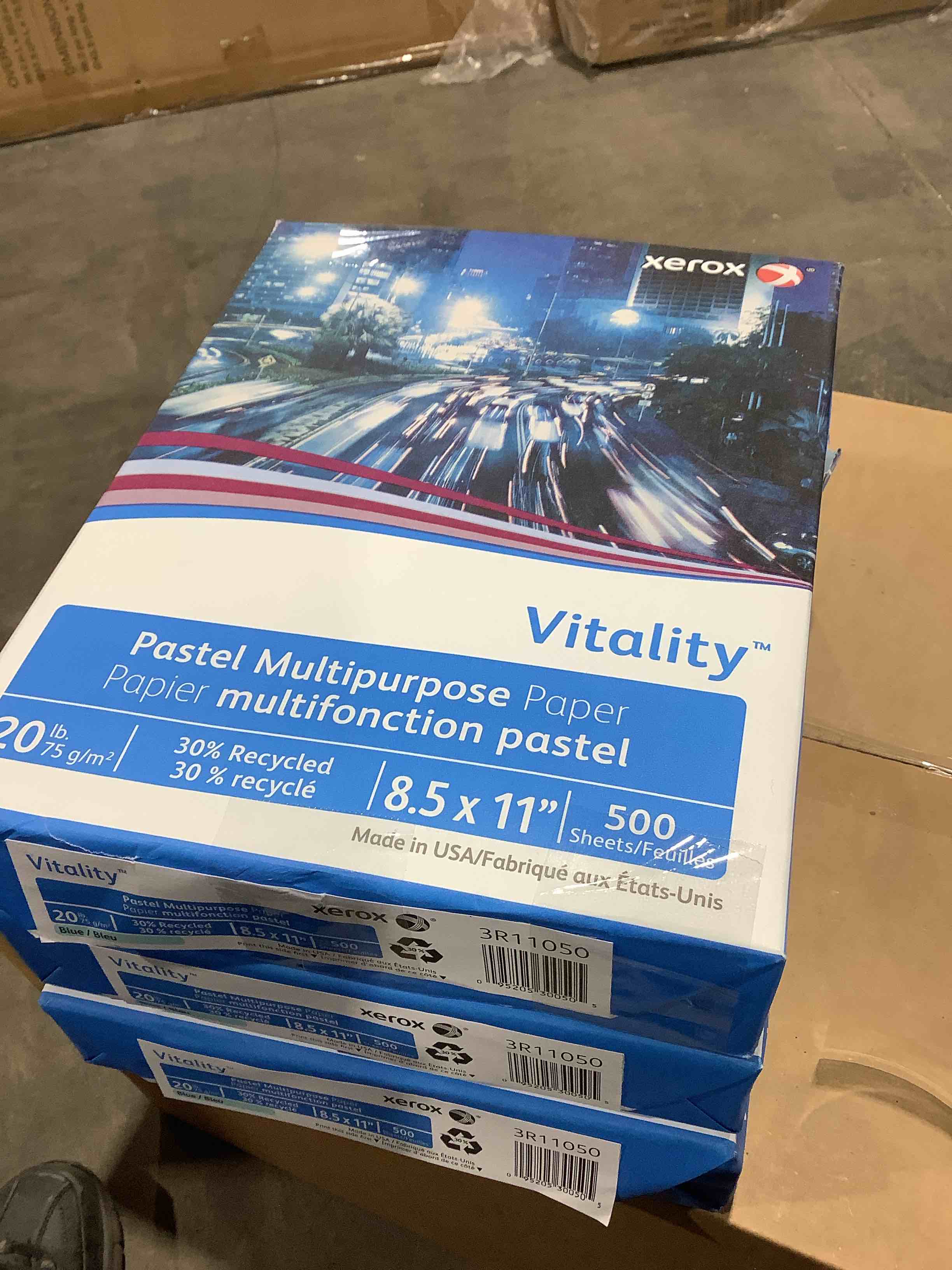 Condition photo showing New/Like New for Xerox Vitality Pastel Multipurpose Paper - Blue Letter - 8 1/2  x 11  - 20 lb Basis Weight - 500 / Ream - Blue