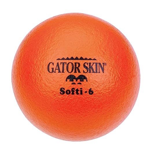 s&s worldwide 6" gator skin® softi ball - orange - sold as single ball