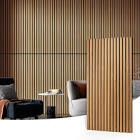 Art3d 4 Pack 47.2 x 23.6in. Wood Slat Acoustic Panels for Wall and Ceiling - 3D Fluted Sound Absorbing Panel with Wood Finish - Teak