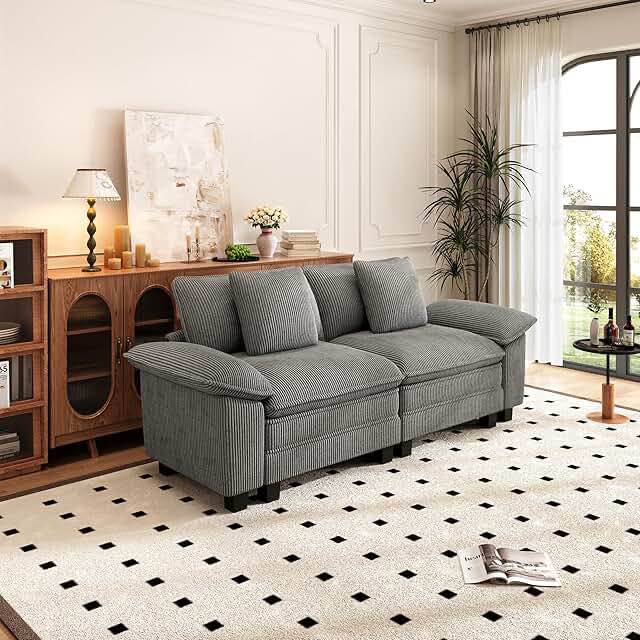 Sofa couch S26-fa-gr gray 2 seater