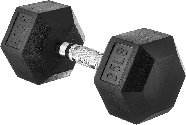 CAP Barbell Coated Hex Dumbbell Weight - Single | 35 lbs 