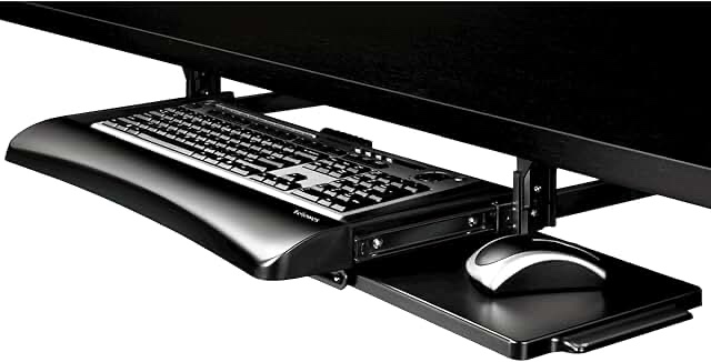 Fellowes Office Suites Underdesk Keyboard Drawer, Black/Silver (9140305) (B0002LD0ZY)