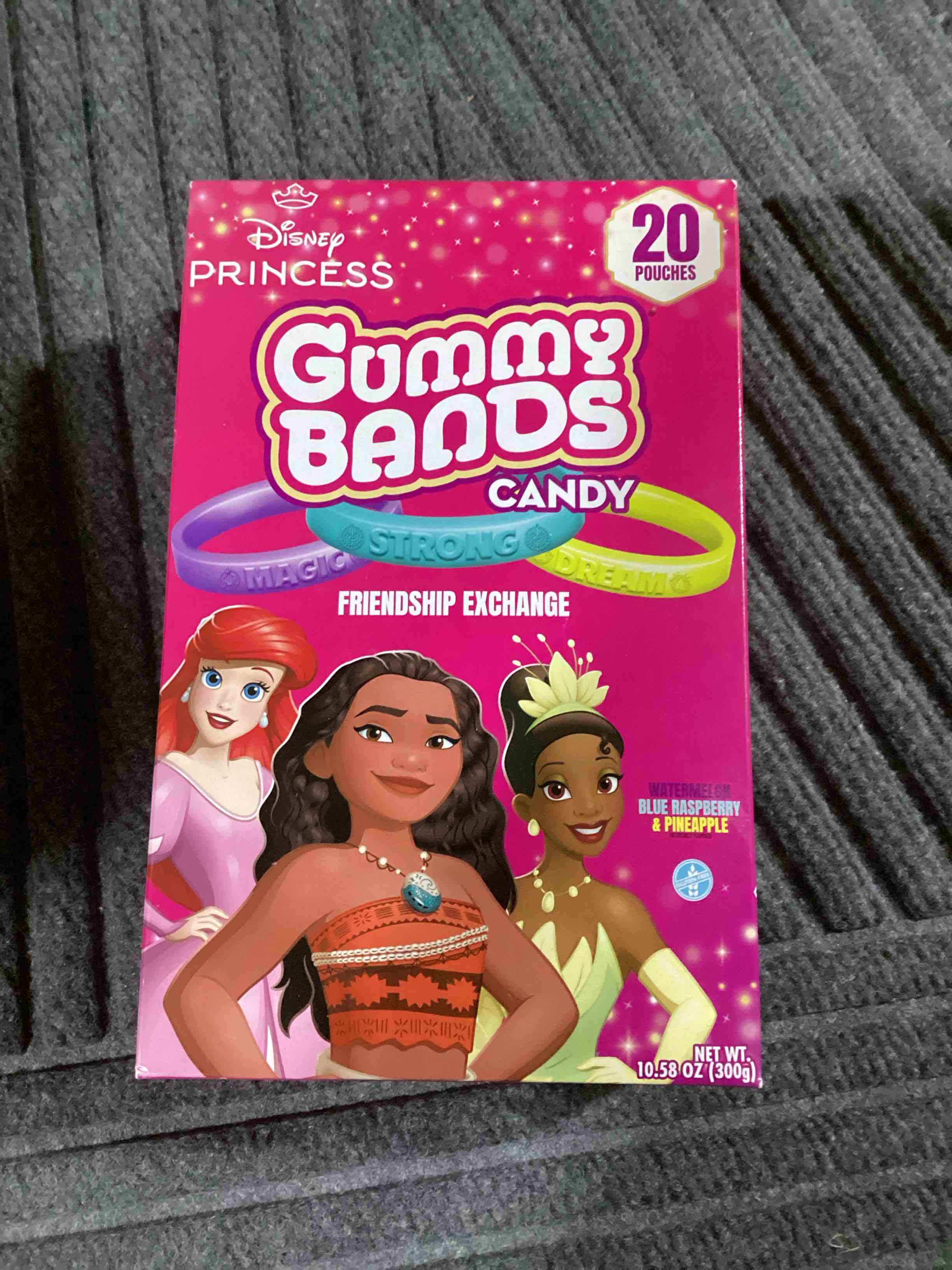 Disney Princess Valentine's Classroom Exchange Gummy Bands - 10.58oz/20ct