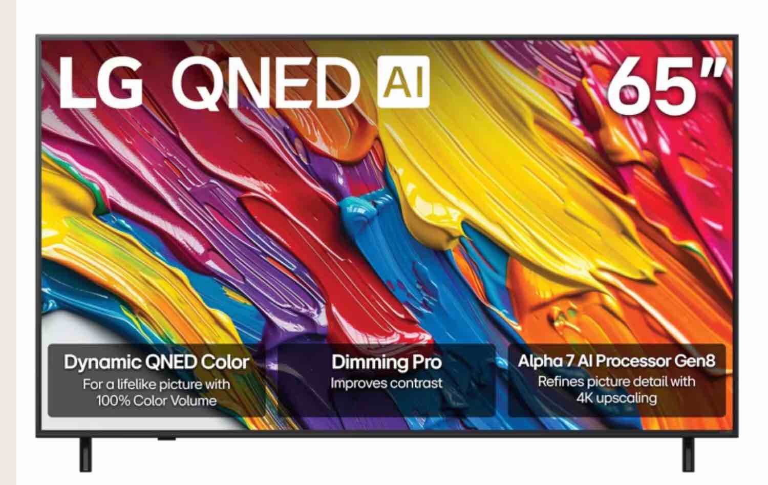 65 Inch Class LG QNED AI QNED82A 4K Smart TV 2025 (tv and cord only)