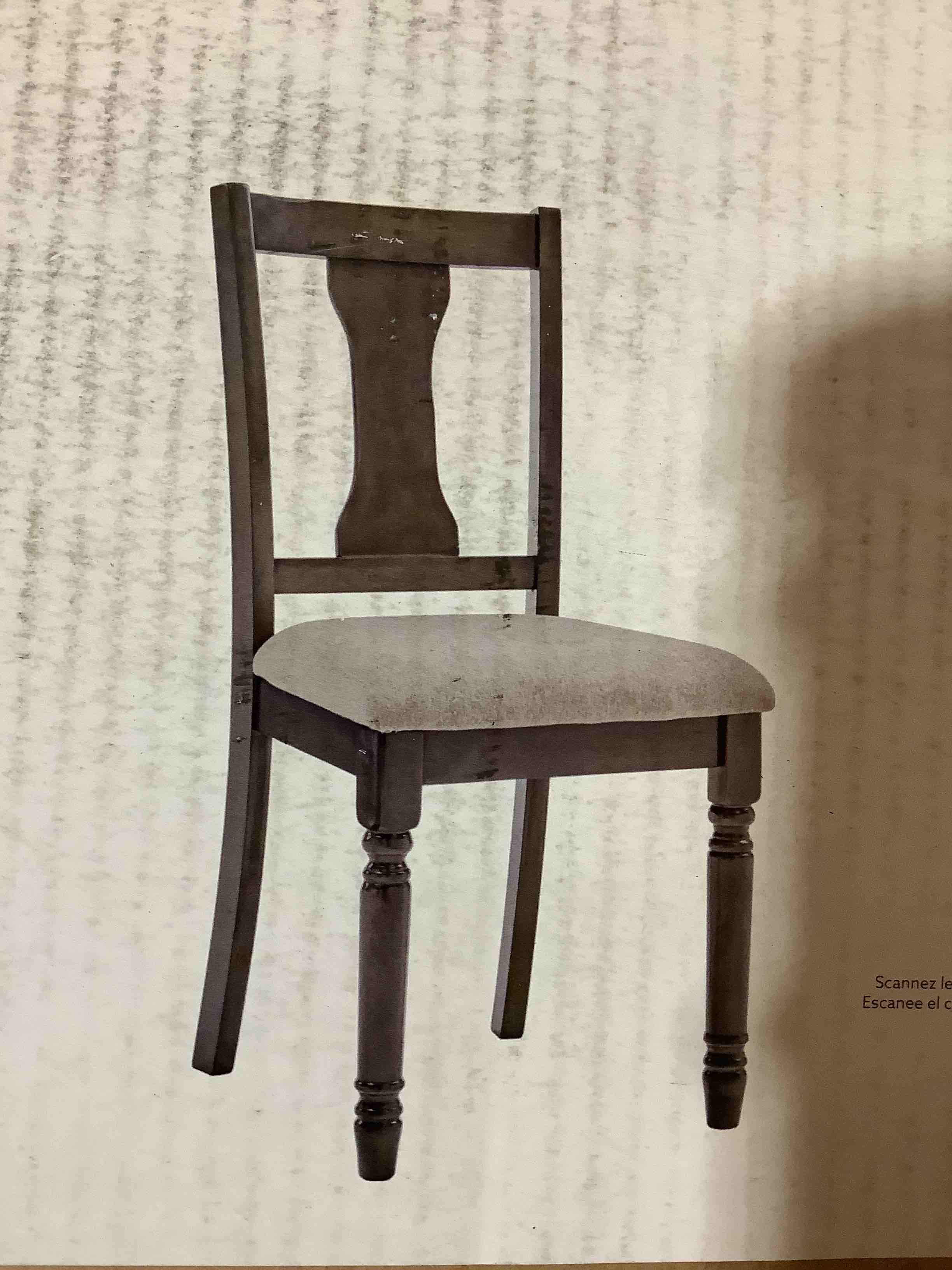 Ativan solid wood cross back upholster side chair, set of two