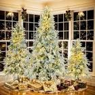 Count trees with greenery pre-lit set of three