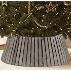 27.95 inch slated, wood tree collar, natural smoke