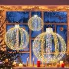 Three-piece Christmas decoration outdoor hanging light balls