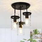 Levona Clear glass, semi flush mount